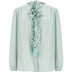 Valentino Garavani Seidenbluse Mit Bogendetail - Green