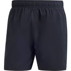 Adidas Svarta Badbyxor adidas Solid CLX Short-Length Badshorts - Black/Lucid Lemon