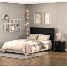 Polifurniture Juliette Bedroom Set 2 Piece Black