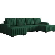 4-sits Soffor på rea Mirjan24 Esher Bäddsoffa Dubbeldivan 4-Sits i Plysch Grön Soffa 4-sits
