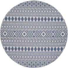 Indoor Outdoor Area Rug 7'10 Round Blue