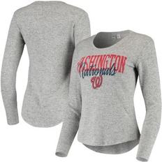 Concepts Sport Women's Heathered Gray Washington Nationals Tri-Blend Long Sleeve T-Shirt