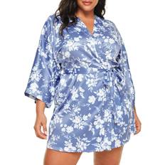 Blue - Women Robes Adore Me Izabella Plus Size Robe - Multi