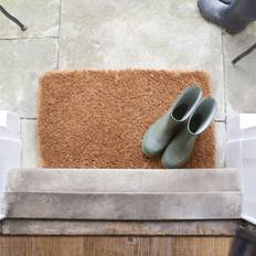 Multicoloured Entrance Mats Nicola Spring Premium Handmade Coir Door Mats 90cm x 60cm Pack of 2 Brown, Natural