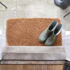 Multicoloured Entrance Mats Nicola Spring Premium Handmade Coir Door Mats 120cm x 60cm Pack of 2 Brown, Natural