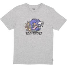 Volcom T-Shirt Skate Fast - Grau/Violettblau/Orange/Weiß