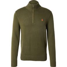 Polo Ralph Lauren Cotton Quarter-zip Sweater - Military Green