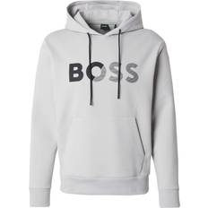 BOSS Luvtröja Soody Tape Logo Casual Bomull - Grå
