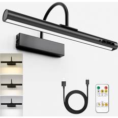 Fairmont Park Black Wireless Picture 16cm H x 36cm W x 16cm D Wall light