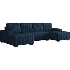 4-sits - Bäddsoffor Mirjan24 Esher Bäddsoffa Dubbeldivan 4-Sits i Plysch Soffa