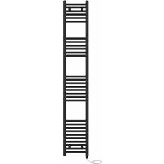Heated Towel Rails Symple Stuff Straight Heated Towel Rail 180cm H x 30cm W x 3cm D Black