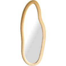Velvet Interior Details Home ESPRIT Brown Velvet Scandi 60 x 4 x 160 cm Wall Mirror 60cm