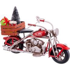 BigBuy Home Rød Multicolor Motorcykel 19 x 7.5 x 13 cm Julepynt