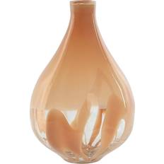 Crystal Vases Home ESPRIT Peach Crystal Modern 22 x 22 x 33.5 cm Vase