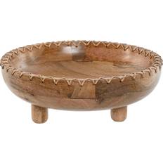 Natural Figurines Home ESPRIT Natural Mango Wood Colonial Centerpiece 25 x 25 x 9 cm Dekorationsfigur