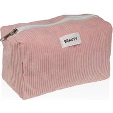 Rosa Toalett- & Sminkevesker Versa Allsidig Rosa Corduroy Reisevanity Case - Rosa