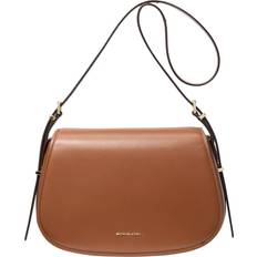 Gold Handbags Michael Kors Lydia Flap Messenger Bag - Brown
