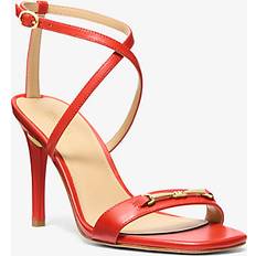 Donna - Rosso Sandali con tacco Sandalo Lena In Pelle - Rosso