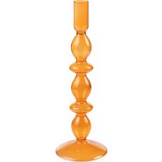 Romimex Elegant Orange Glass Candleholder 9 x 27 x 9 cm Candle Holder