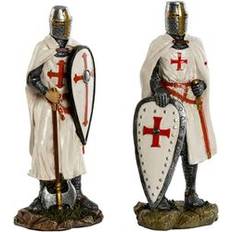 Red Figurines Home ESPRIT Elegant White and Red Resin Decorative Figure Set of 2 9 x 8 x 21 cm Figurine 2pcs