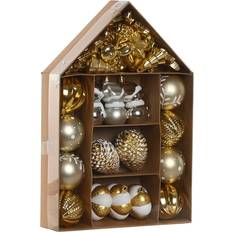 Jern Julepynt Home ESPRIT Gyldne til Hjemmet 24 x 6 x 35 cm Julepynt