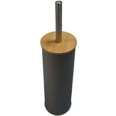 Bambu Toilet Accessories Versa Black Metal Bamboo Toilet Brush 38.4 cm