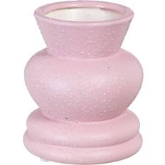 Pink Vases BigBuy Home Elegant Pink Ceramic 10.5 x 10.5 x 13 cm Vase