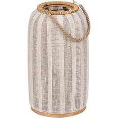 BigBuy Home Beige Naturell Bambu Glas 25 x 25 x 45 cm Lykta 25cm