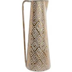 Metall Vaser Home ESPRIT Modern Vit och Guld Metallvas 66 cm Vas