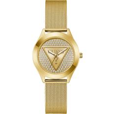 Watches Guess Ladies' Glitz Dial Gold Tone Mesh Bracelet Watch