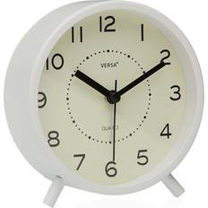 Plastic Table Clocks Versa Zeal White Plastic 5.4 x 11.8 x 11 cm Table Clock