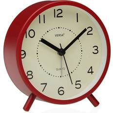 Plastic Table Clocks Versa Zeal Red Plastic 5.4 x 11.8 x 11 cm Table Clock