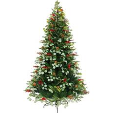 Rød Juletræer Home ESPRIT Rød Grøn PVC Metal 129 x 129 x 210 cm Juletræ 210cm