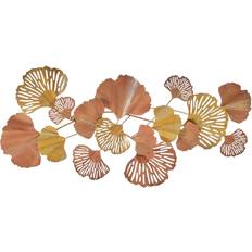 Metal Wall Decor BigBuy Home Copper Gold Iron Decoration 100 x 4 x 48 cm Wall Decor