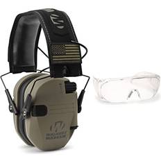 Hunting Hearing Protections Walkers Walker's Razor Slim Electronic Muffs (FDE Patriot) with Shooting Glasses