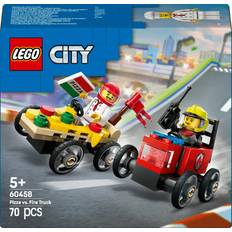 Billig LEGO City LEGO City Billøp mellom Pizzabil og Brannbil 60458