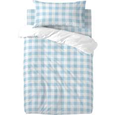 HappyFriday Basic Kids Blue Gingham Duvet Cover Set 2 Pieces