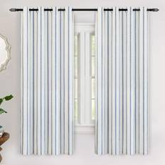 Curtains & Accessories DriftAway Farmhouse Linen Blend Blackout Curtains W52 x L63 Navy