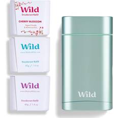 Wild Deodorants Wild Aqua Case with Refill Variety Pack 3 x 40g