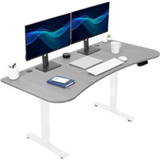 Vivo Electric Height Adjustable Stand Up DESK-KIT-2EWG Writing Desk