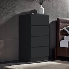 Furniture Zipcode Design Carlton 4 Tallboy Drawers 77cm H X 40cm W X 40cm D Chest of Drawer
