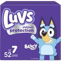 Diapers size 7 Luvs Platinum Protection Bluey Baby Diapers Size 7 52 Count