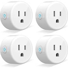 Mini smart plug, wifi plug outlet timer smart socket works with alexa and goo. White 0.55 pounds