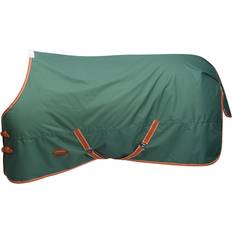 Green Horse Rugs Weatherbeeta Comfitec Tyro Standard-Neck Midweight Horse Turnout Rug - Green/Burnt Orange/White