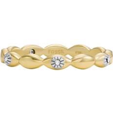 Damen - Edelstahl Ringe Fossil Damenring Edelstahl - Gold