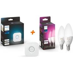 Philips Hue Starter Set Hue-Bridge LED E14 Leuchtmittel