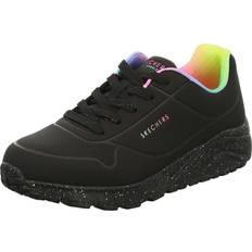 Skechers Uno Lite Rainbow Speckle Sneaker - Black/Pu Multi