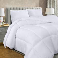 Utopia Bedding Quilted Comforter Duvet Insert Queen Pack of 4 Bedspread White (223.5x223.5cm)