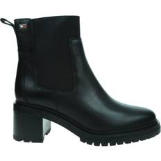 Tommy Hilfiger Nainen Chelsea-saappaat Tommy Hilfiger Leather Heeled Ankle Boots - Black