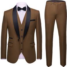 MY'S Slim Fit Tuxedo Suit - Khaki
